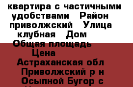 квартира с частичными удобствами › Район ­ приволжский › Улица ­ клубная › Дом ­ 25 › Общая площадь ­ 30 › Цена ­ 600 000 - Астраханская обл., Приволжский р-н, Осыпной Бугор с. Недвижимость » Квартиры продажа   